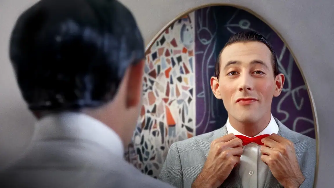 Cena da série Pee wee Herman Por Tras do Personagem