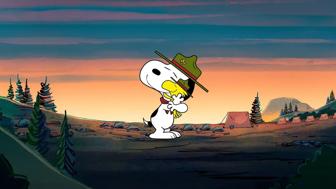 Cena da série Snoopy Vai Acampar