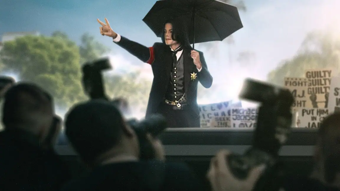 Cena da série Michael Jackson O Veredito