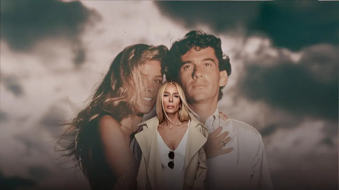 Cena da série Meu Ayrton por Adriane Galisteu