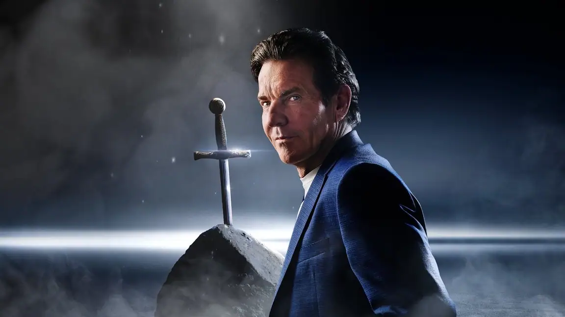 Cena da série Maravilhas Sagradas com Dennis Quaid