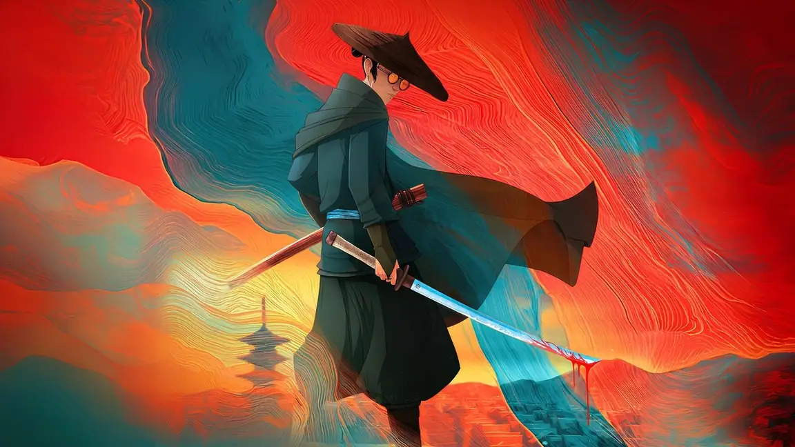 Cena da série Samurai de Olhos Azuis