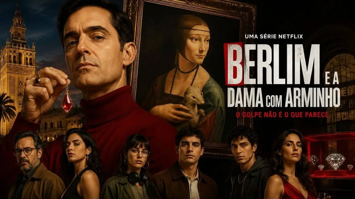 Cena da série Berlim e a Dama com Arminho