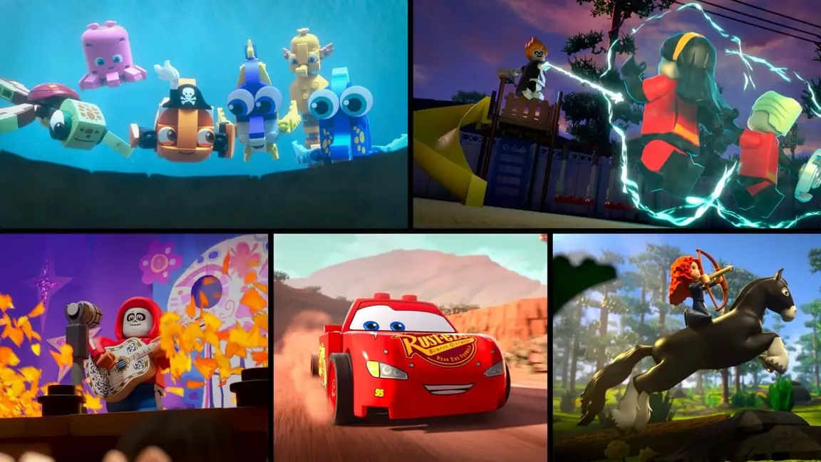 Cena da série LEGO Pixar BrickToons