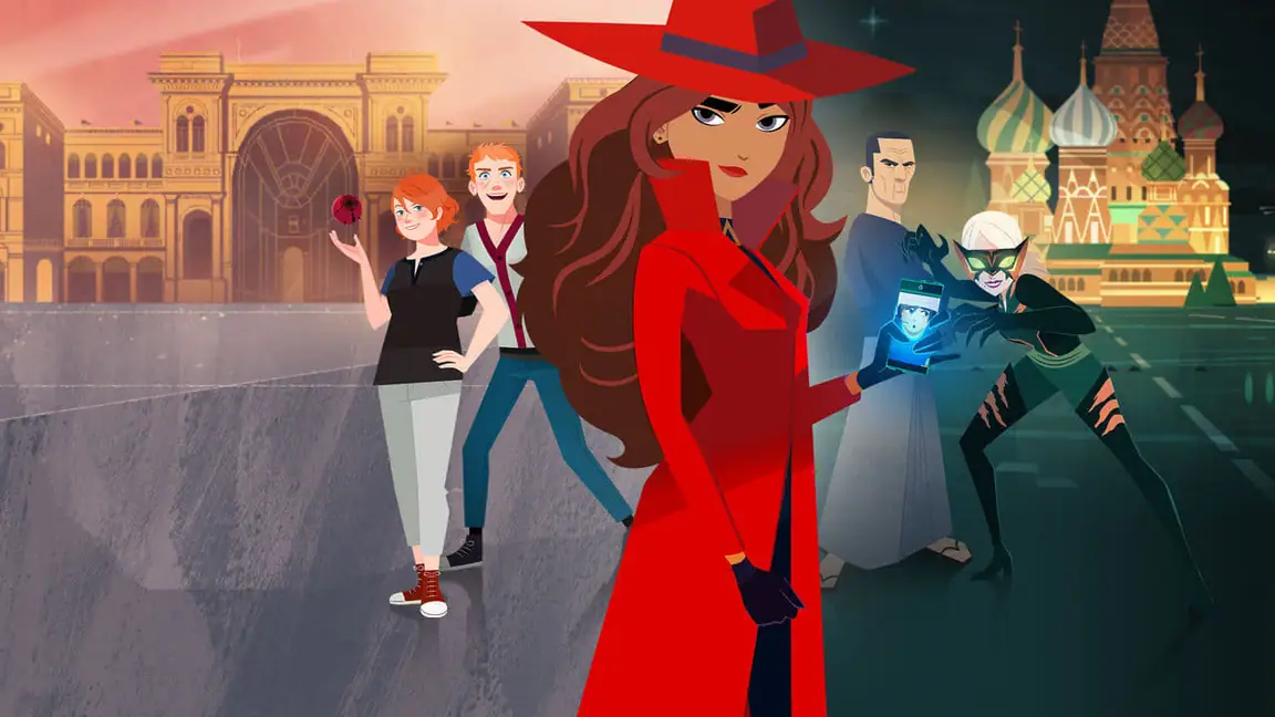 Cena da série Carmen Sandiego