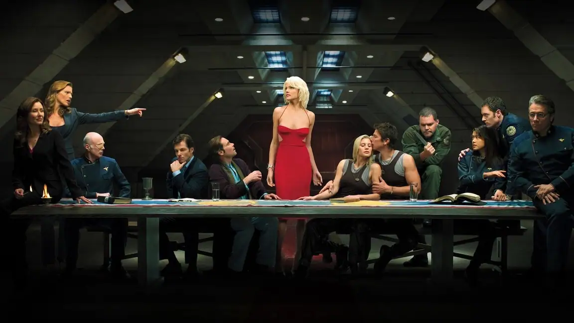 Cena da série Battlestar Galactica