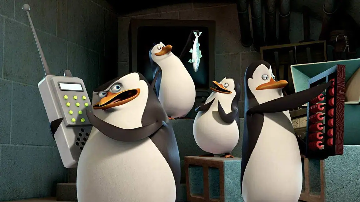 Cena da série Os Pinguins de Madagascar