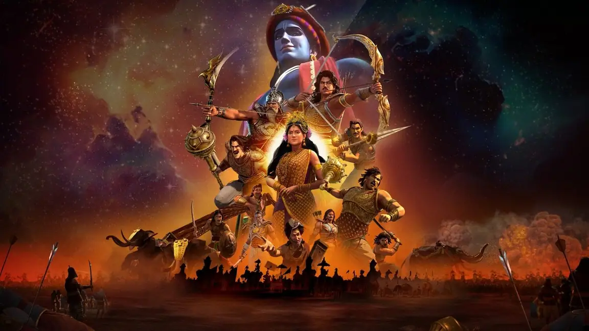 Cena da série Kurukshetra A Grande Guerra de Mahabharata