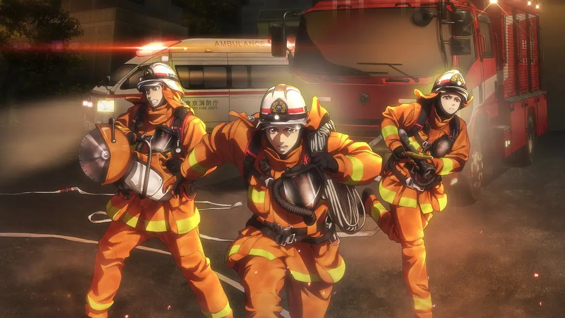 Cena da série Firefighter Daigo Rescuer in Orange