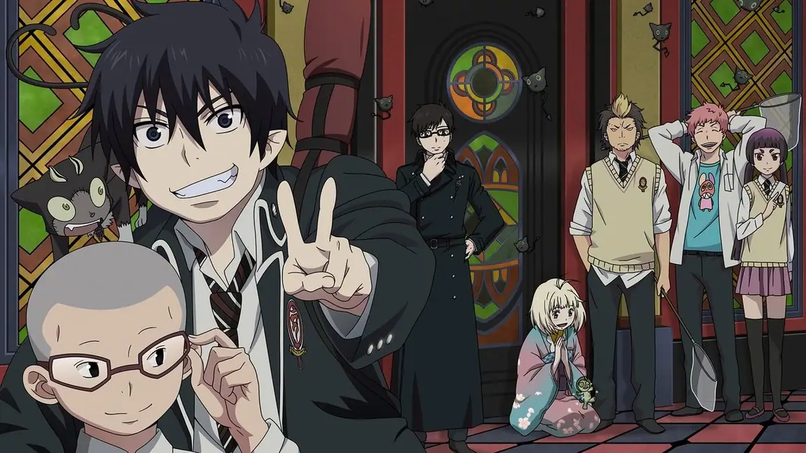 Cena da série Blue Exorcist