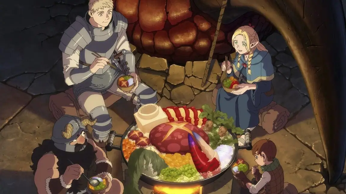 Cena da série Dungeon Meshi