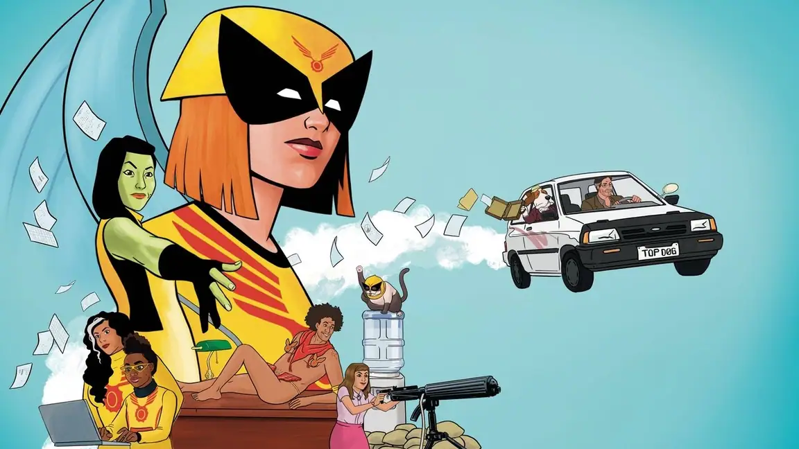 Cena da série Birdgirl