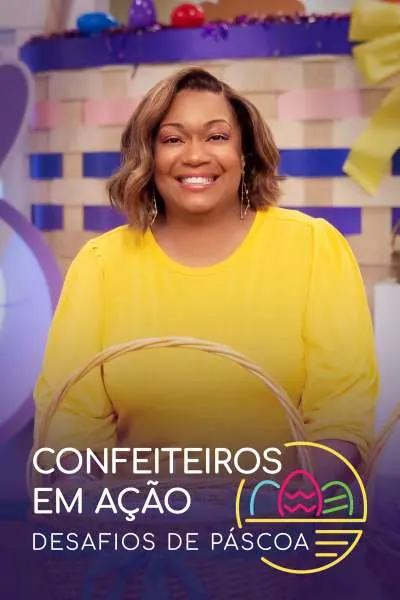 Cena da série Confeiteiros em Acao Desafios de Pascoa