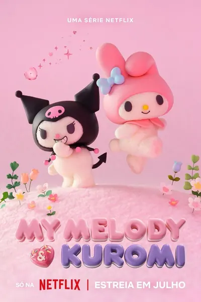 Cena da série My Melody e Kuromi